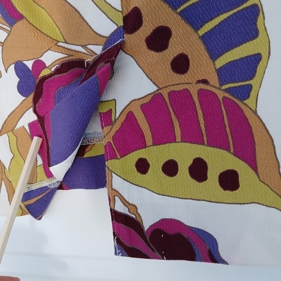 Merona Target Skirt Multicolor Floral Stretch Lined Straight Pencil Size 6 - Picture 5 of 12